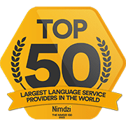Nimdzi Top 50 Largest Language Service Providers in the World Badge